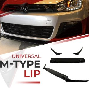 első lökhárító ajak m type vw golf mk6/scirocco mk3 állítható, minden autóhoz