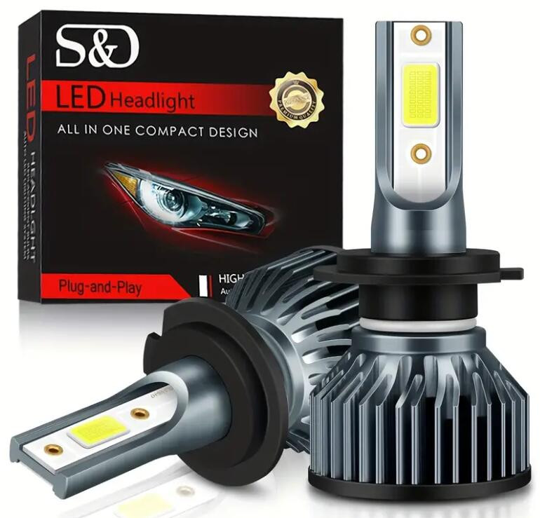 h7 v6 / c6 mini led fényszóró szett 24w 12v
