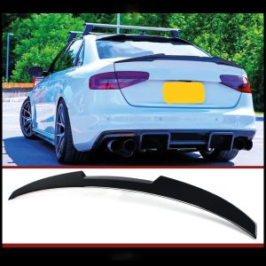 audi a4 b8.5 fl 2012 2016 m4 stílusú zongoralakk fekete abs műanyag hátsó spoiler