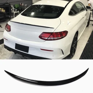 hátsó spoiler mercedes w205 coupe 2 ajtós c osztály c205 2015 2020 coupe c180 c200 c250 c300 c350 c63 c43 amg zongoralakk fekete abs műanyaghoz