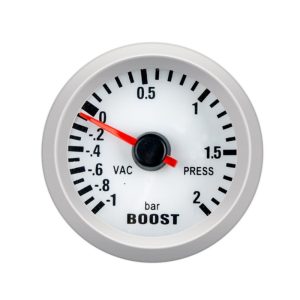 2bar os turbónyomás mérőóra fehér számlapos 12v 52mm