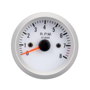 fehér hátterű fordulatszám mérő 12v 52mm