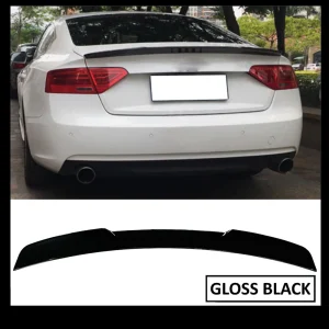 audi a5 b8 m4 style 2009 2016 sedan 4 ajtós zongora fekete abs műanyag hátsó spoiler