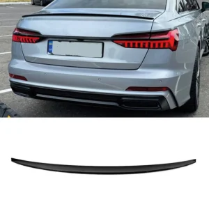 audi a6 c8 sedan s4 hátsó spoiler, fekete abs műanyag