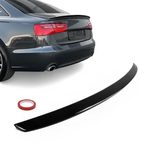 audi a6 c7 2012 2017 s3 stílusú hátsó spoiler, fekete abs műanyag