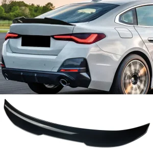 hátsó spoiler bmw 4 es széria g26 gran coupe 4 ajtós 2020+ psm stílusú zongoralakk fekete abs műanyaghoz