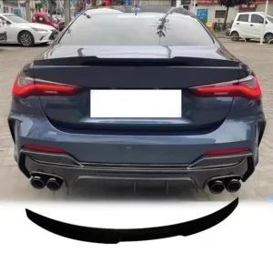 hátsó spoiler bmw 4 es szériához g26 2020+ m4 stílusban, zongoralakk fekete abs műanyag
