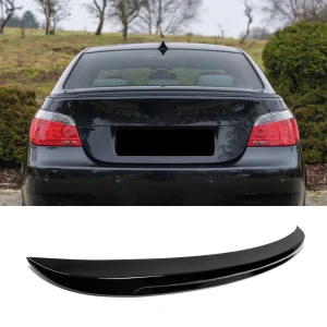 bmw e60 5 ös széria m5 stílusú 2004 2010 520i 525i 530 zongoralakk fekete abs műanyag hátsó spoiler