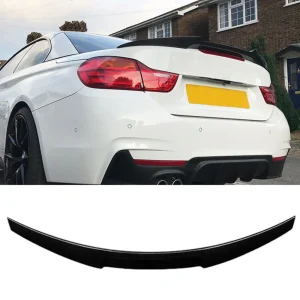 hátsó spoiler bmw f33 4 es szériához 2013 2020 m4 stílusban, zongoralakk fekete abs műanyag