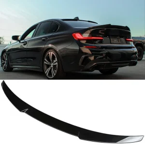 hátsó spoiler bmw g20 g80 3 as szériához m4 stílusban 2019 2023 zongoralakk fekete abs műanyag