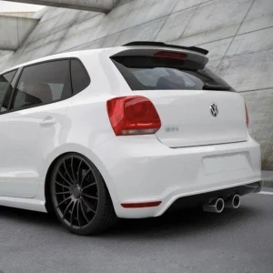 vw polo mk5 gti r v1 2009 2017 hátsó spoiler, fekete abs műanyag