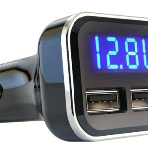 usb töltő + digitális voltmérő 24w 4,8a