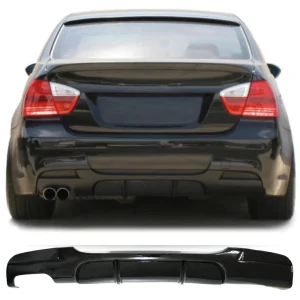 hátsó diffúzor bmw e90 m technic 2004 2011 m performance diffúzor l kettős kimenetű zongoralakk fekete vákuumos autóstílus diffúzor hátsó karosszéria készlet