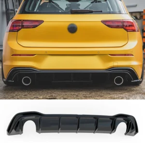 vw golf 8 hátsó diffúzor max zongoralakk fekete abs 2020 után (jobb+bal egykimenetes) autóstílus diffúzor hátsó karosszéria készlet