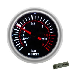 2bar turbónyomás mérőóra fekete számlapos