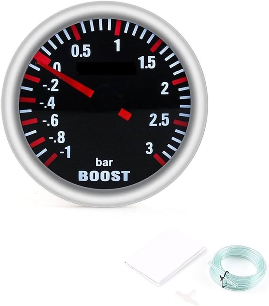 3bar turbónyomás mérőóra fekete számlapos